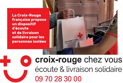 Actualités - La Croix-Rouge française propose un dispositif d’écoute et de livraison solidaire pour les personnes isolées