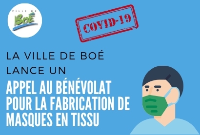 Actualités - La Ville de Boé lance un appel pour fabriquer des masques