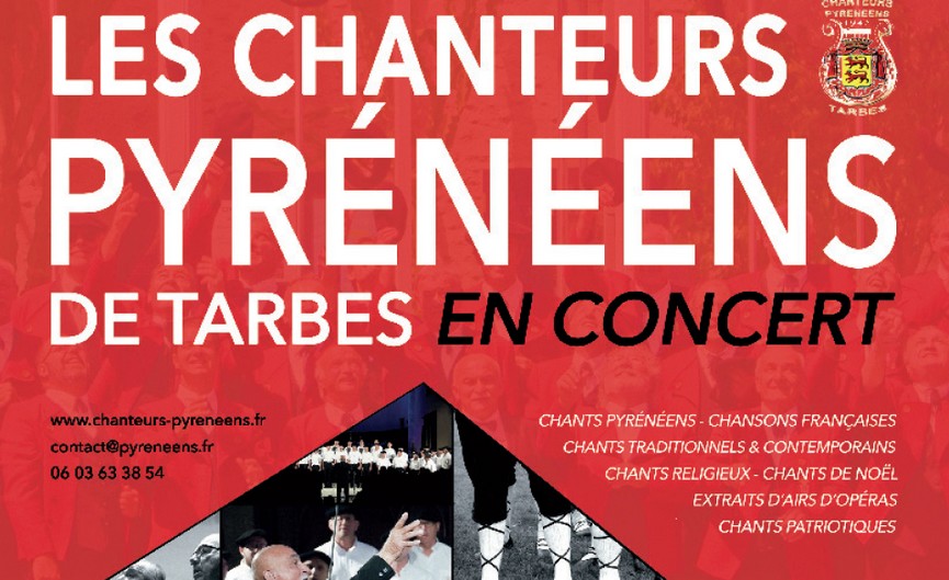 Agenda - Concert chorale cœur d’hommes des Pyrénées le samedi 21 mai  2022 à 21h00 à l'église de Saint-Pierre de Gaubert