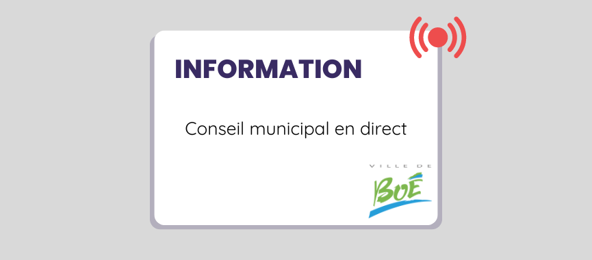 Conseil municipal diffusé en direct