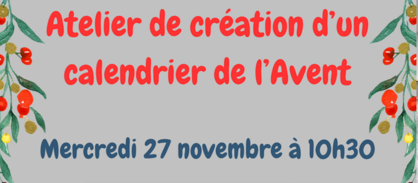 Atelier de création d’un calendrier de l’avent