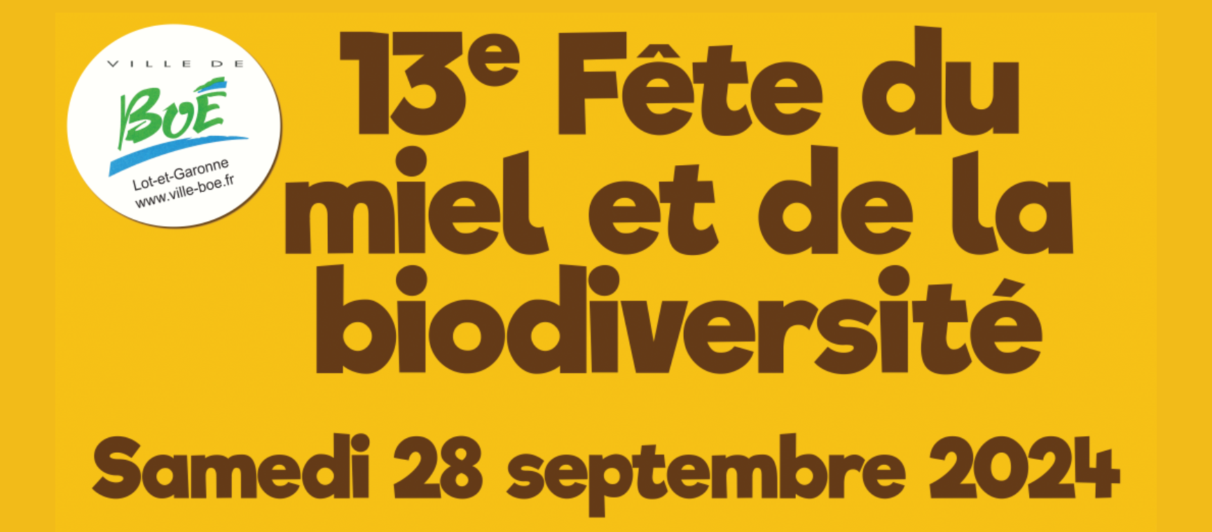 Actualité - 12ème fête du miel et de la biodiversité le samedi 23 septembre 2023 à partir de 10h à l'Espace Culturel François Mitterrand