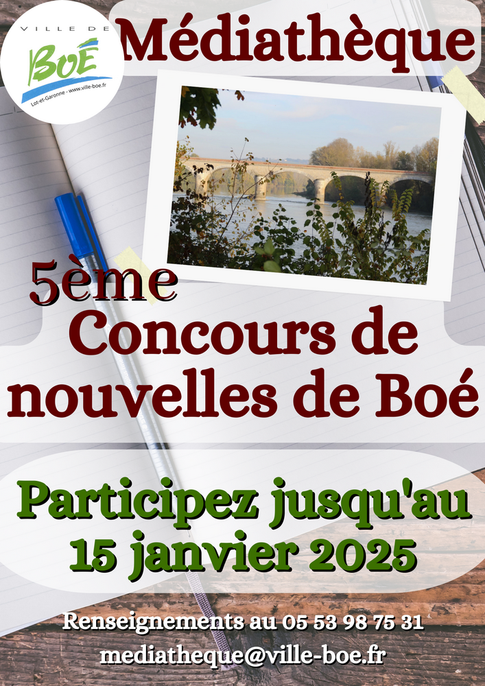 5e concours de nouvelles de Boé