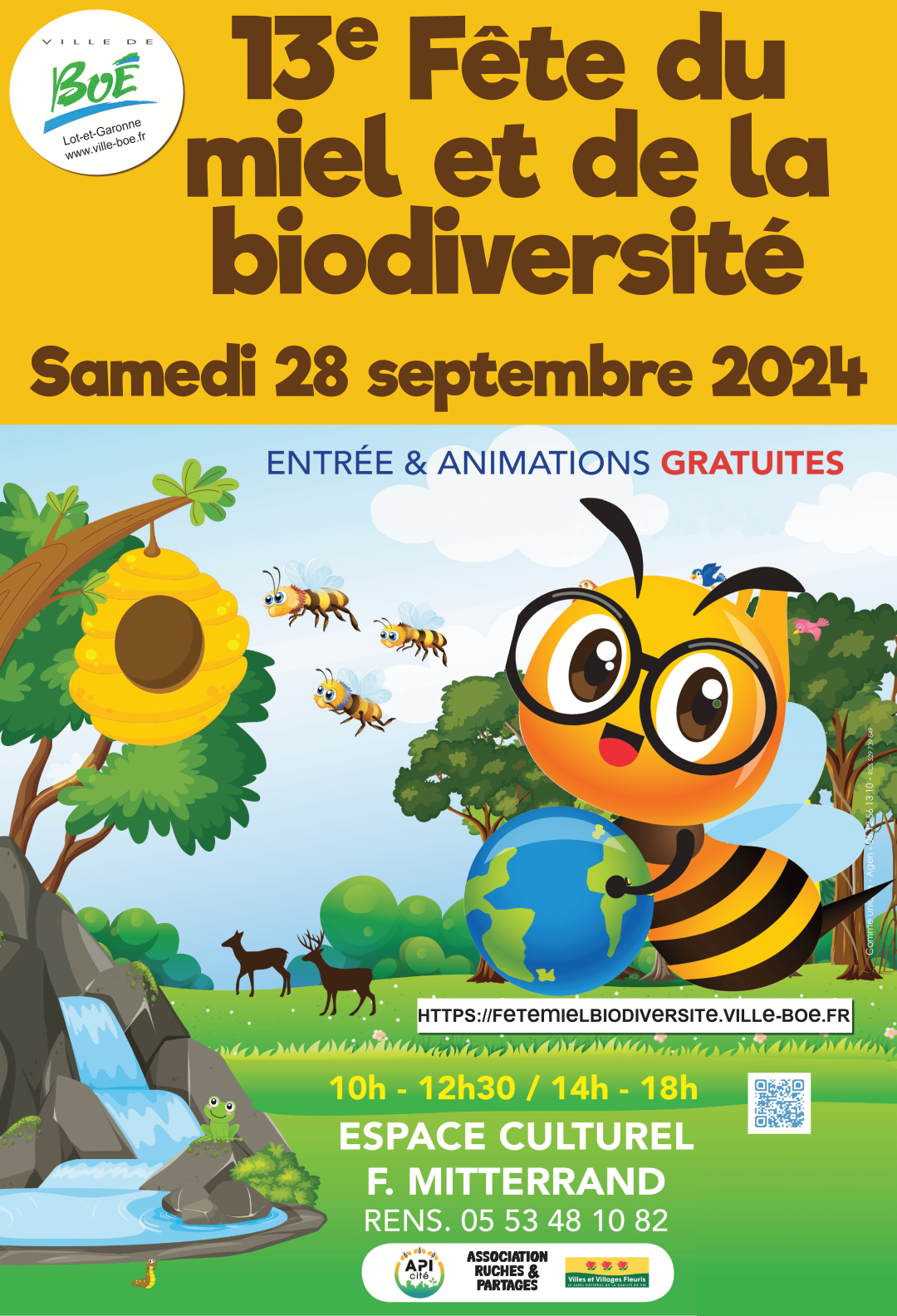 Actualité - 12ème fête du miel et de la biodiversité le samedi 23 septembre 2023 à partir de 10h à l'Espace Culturel François Mitterrand