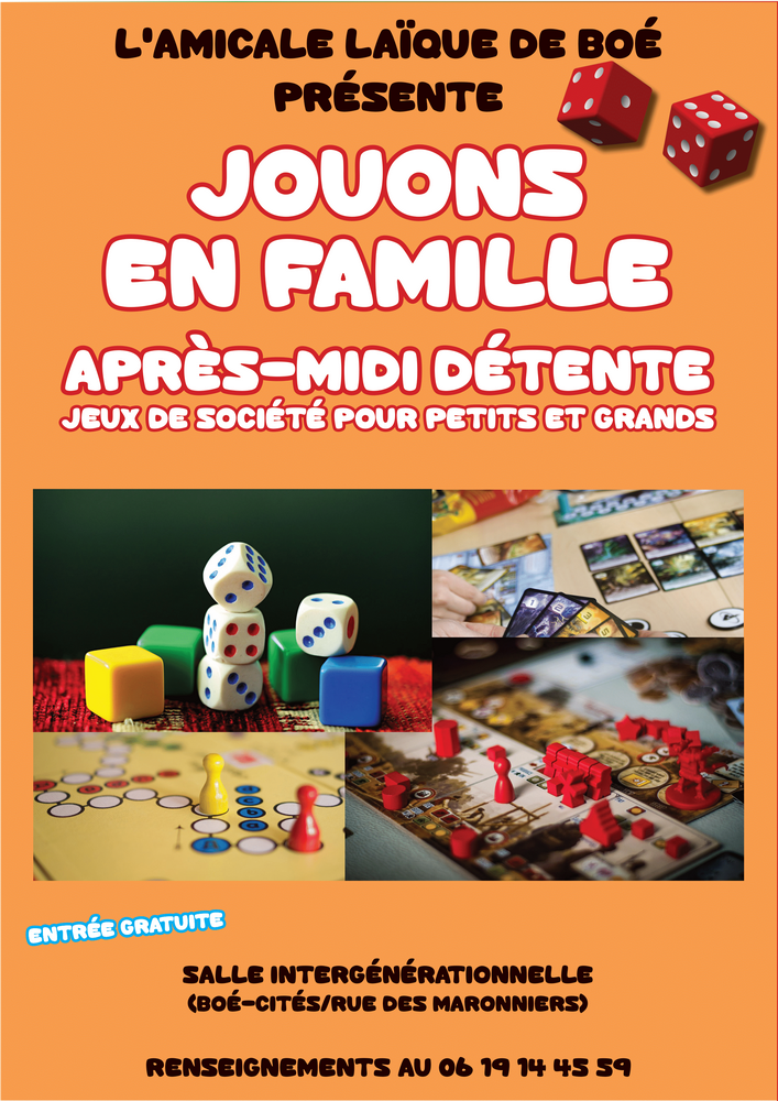 Agenda - Jouons en famille