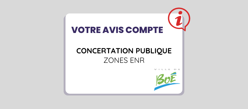 Dernières actualités - Concertation publique - Zones ENR